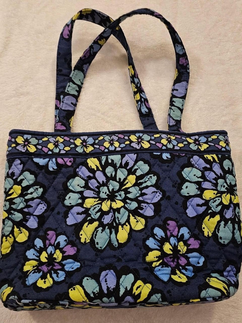 Quilted Floral Vera Bradley Tote Bag - Picture 3 of 6